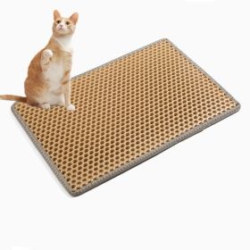 Cat Litter Mat; Kitty Litter Trapping Mat; Double Layer Mats with MiLi Shape Scratching design; Urine Waterproof; Easy Clean; Scatter Control 21" x 14