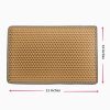 Cat Litter Mat; Kitty Litter Trapping Mat; Double Layer Mats with MiLi Shape Scratching design; Urine Waterproof; Easy Clean; Scatter Control 21" x 14