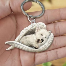 Creative Fashion Cute Dog-shaped Acrylic Keychain (Color: 2style, Specification: Double Sided Printing)
