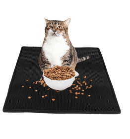 Cat Litter Pad Honeycomb Cat Pad Waterproof Urine Proof Pad Pet Supplies (Color: Black, size: L)