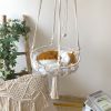 Cat Hammock Vintage Macrame Hanging Cat Beds Tassel Baskets