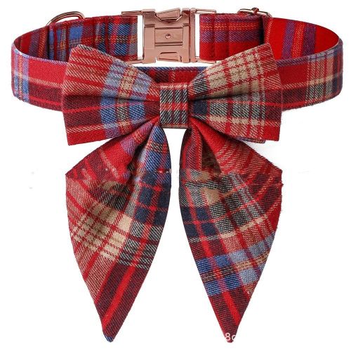 Pet Bow Dog Collar Metal Buckle