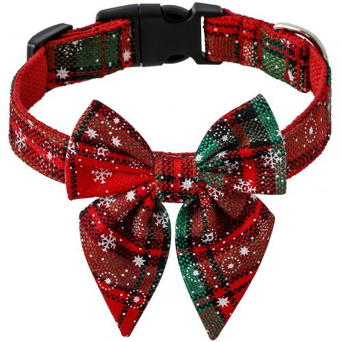 Christmas British Style Dog Collar Bow Tie