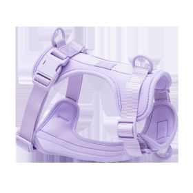 Pet Supplies Breathable Tight Body Dog Traction Vest Explosion-proof (Option: Light Purple-XL)