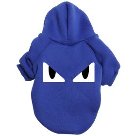 Pet Clothes Sweater Outdoor Hoodie Golden Retriever Labrador (Option: Blue-2XL)