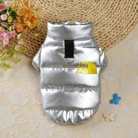 Pet Dog Down Cotton Vest Thick Warm (Option: Silver Gold Small Icon-XL)